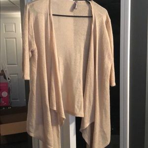Sparkly tan cardigan